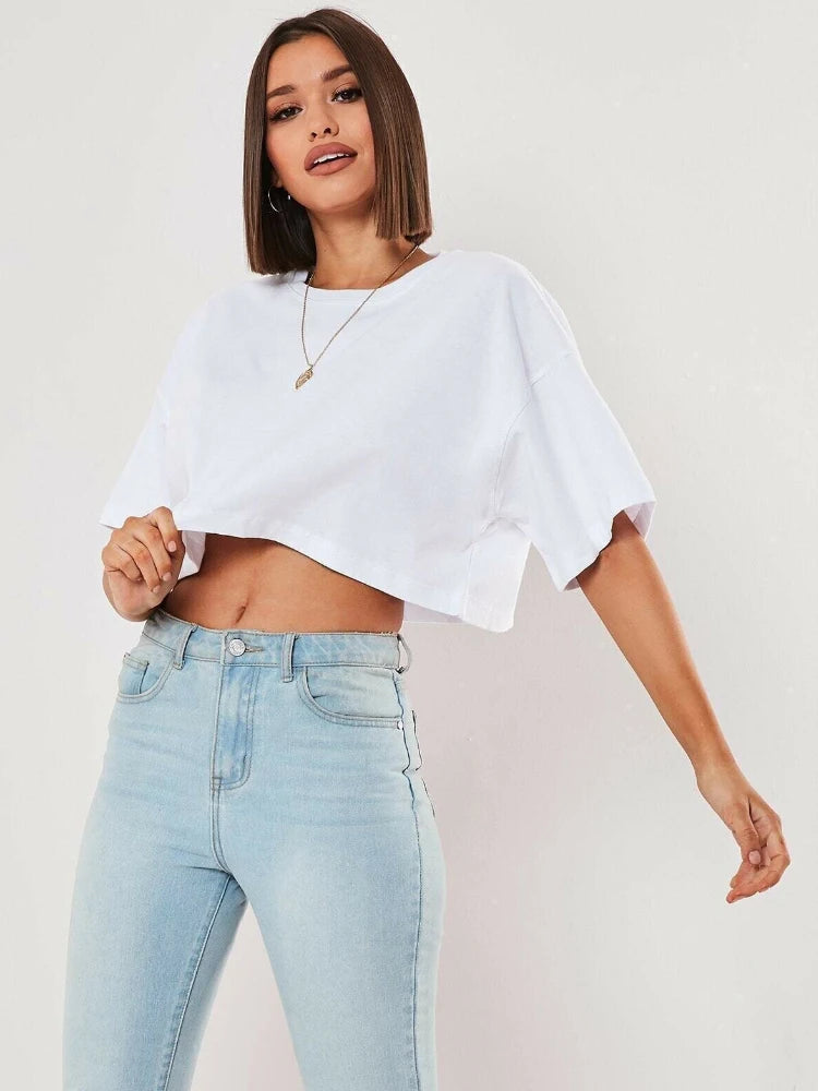 Camiseta Cropped Maga Curta