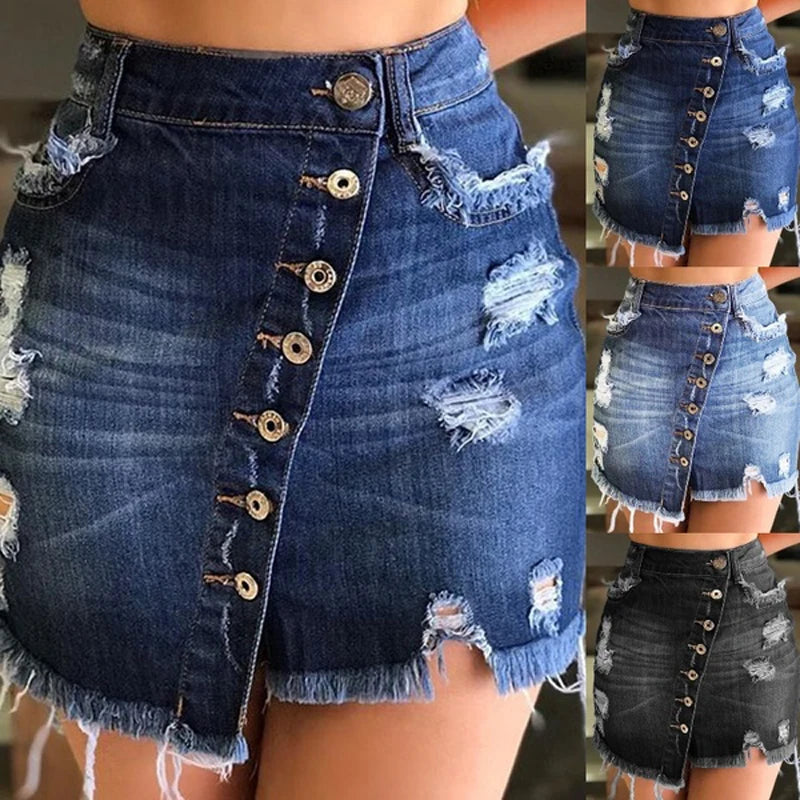 Saia Curta Jeans