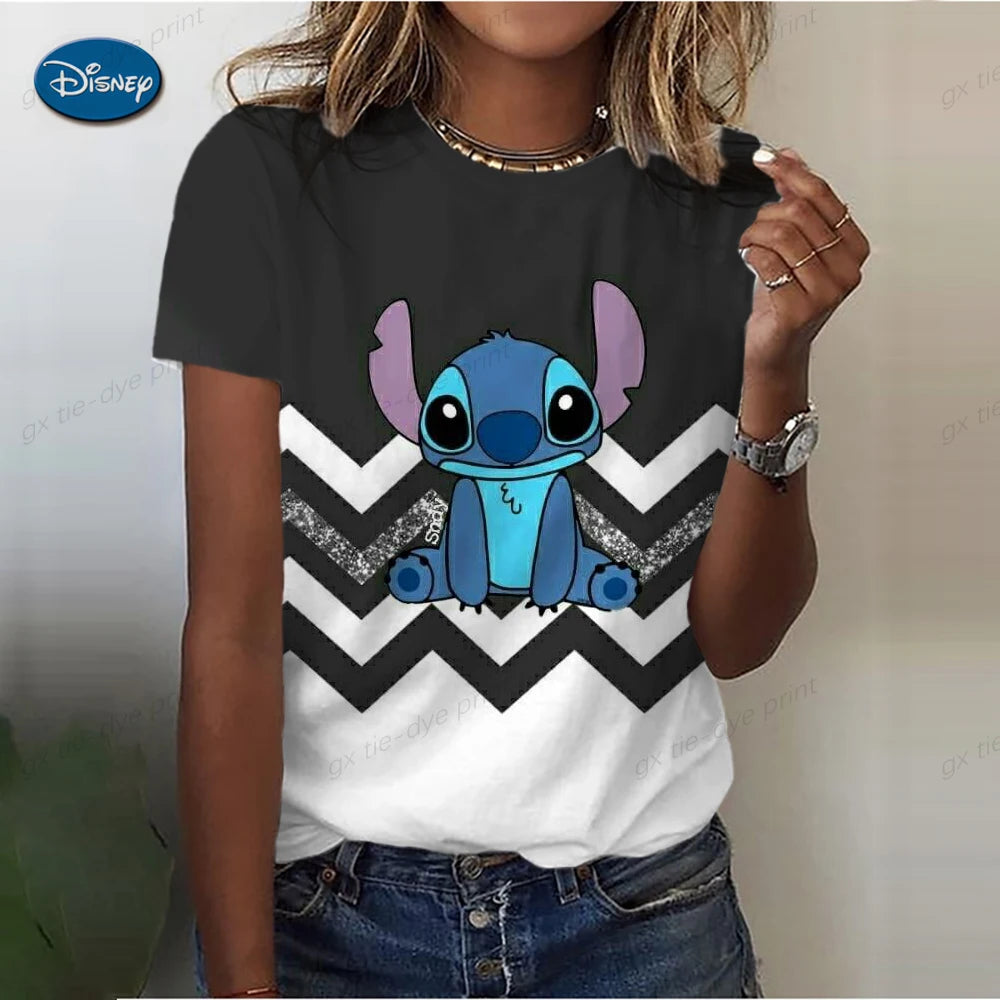 Camiseta Mickey e Stitch