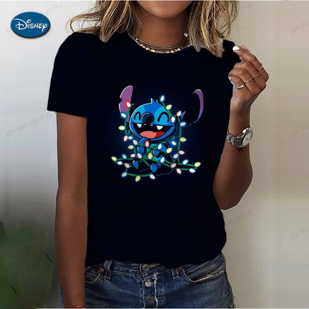 Camiseta Mickey e Stitch