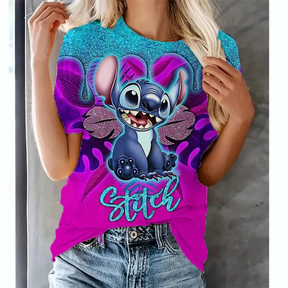 Camiseta Mickey e Stitch