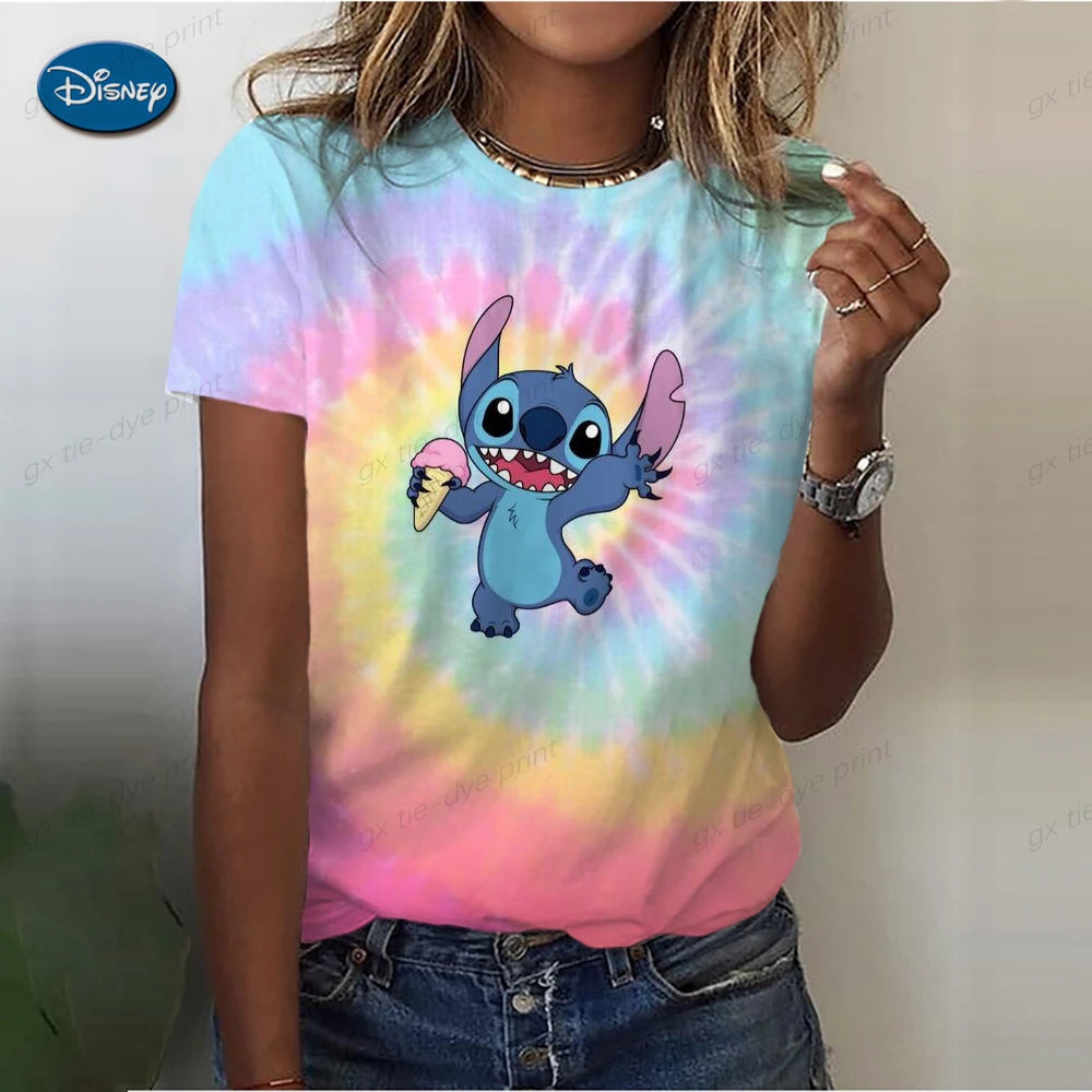 Camiseta Mickey e Stitch